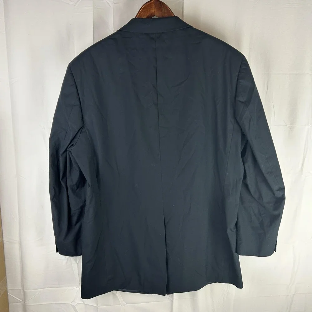 Brooks Brothers Blazer Mens 48 Long Navy Blue Cotton Polyester Two Button Jacket